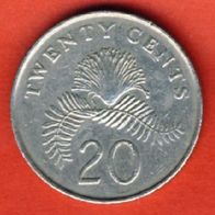 Singapur 20 Cents 1989