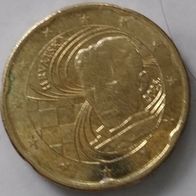 20 Euro Cent Kroatien 2025 Tesla aus Umlauf s. Bilder Hrvatska