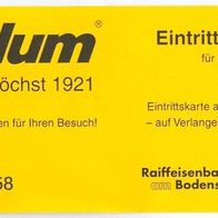 Ticket FC Höchst 2014 Vorarlberg Fußball Eintrittskarte blum football bilet foot