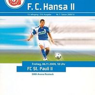 PRG FC Hansa Rostock II vs Sankt Pauli Hamburg II 6.11.2009 St. Amateure Fußball