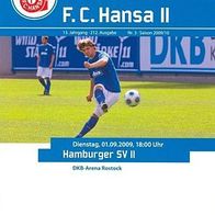 PRG FC Hansa Rostock Amateure - Hamburger SV II 1.9.2009 HSV Hamburg Fußball HRO