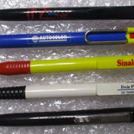 5x Kugelschreiber Lot-23 ua. Mercedes Benz Jeans FRITZ Freie Presse Zeitung Autocolor