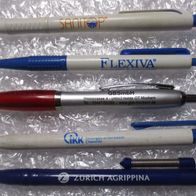 5x Kugelschreiber Lot-25 ... GBS Flexiva IKK Zurich Sanitop Versicherung