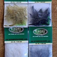 Neu! 4g Cul de Canard Feder Exori CDC Oliv Grün Schwarz Weiß Grau Trocken Fliege