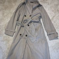 beiger leichter Damenmantel, Sommermantel, Trenchcoat, langer Mantel, S (36/38)