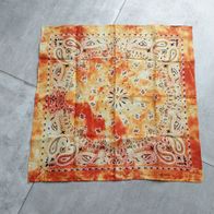 Halstuch 52x52cm quadratisch gelb/orange/rot