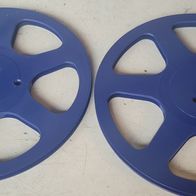 Schöne blaue Novodur Bandspulen Tonbandspulen 26.5cm