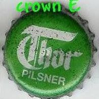 Thor Pilsner Bier Brauerei Kronkorken Dänemark alt DK old beer bottle crown cap 14a