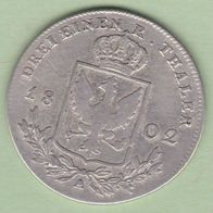 Preußen 1/3 Reichstaler 1802 A "Friedrich Wilhelm III." (1797-1840)