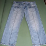Authentic Style 3/4 Jeans blau Used Look Gr. M Hüftjeans
