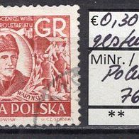 Polen 1952 70 Jahre Polnische Arbeiterpartei Proletariat MiNr. 762 gestempelt
