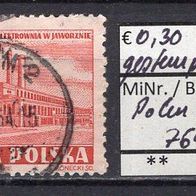 Polen 1952 Neues Elektrizitätswerk in Jaworzno MiNr. 764 A Vollstempel