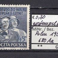 Polen 1951 Sechsjahresplan MiNr. 680 A a gestempelt -2