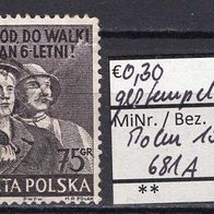 Polen 1951 Sechsjahresplan MiNr. 681 A gestempelt -2