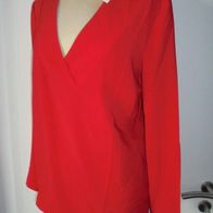 Bluse V-Ausschnitt von Vila Gr.36 rot Stretch neu * *