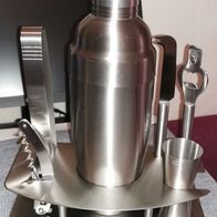 Barkeeper-Cocktail-Set 750ml, 7 Teile, Shaker, Messbecher, Bestecke, Zange
