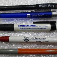5x Kugelschreiber Lot-31 Viessmann Glückauf Mitsubishi 1und1 Metallbau Weißbach DSL
