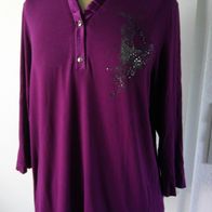 Shirt 3/4 Arm Satinkragen Glitzer von Gerry Weber Gr.44 *