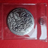 Ruanda African Ounce Zebra 2011 1oz Silber