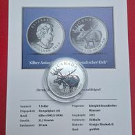 Kanada 1oz Silber 2012 - Canadian Wildlife Elch