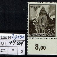 Los H23192: Generalgouvernement Mi. 42 * * UR