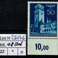 Los H23196: Generalgouvernement Mi. 48 * * UR