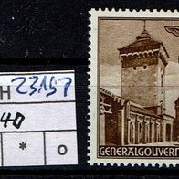 Los H23197: Generalgouvernement Mi. 40 * *