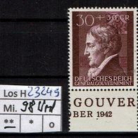 Los H23249: Generalgouvernement Mi. 98 * * UR