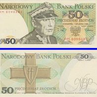 Banknote Polen 1988 50 Zloty bankfrisch