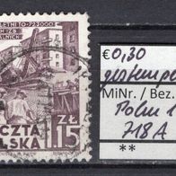 Polen 1951 Sechsjahresplan: Wohnungsbau MiNr. 718 A gestempelt