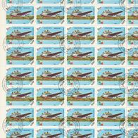 L653 Laos Komplettbogen Mi. Nr. 861 Flugzeuge . o gestempelt