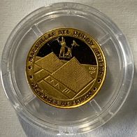 Goldmünze Kuba 5 Pesos 2005 Pyramiden von Giseh Gold 999/1000 1,27 Gramm PP