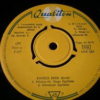 Kovacs Erzsi - Lassankent Majd Megtanulom En Is / Michael (1960) 45 EP 7"