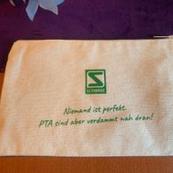 beige Kosmetiktasche, Kosmetikbeutel, Kulturbeutel, Jutetasche