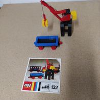 LEGO 132 Hafenkran plus Waggon für Lego Bahn , vintage ca. 70ziger Jahre