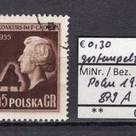 Polen 1954 5. Internationaler Chopin-Klavier-Wettbewerb, Warschau (I) MiNr. 879 A ges