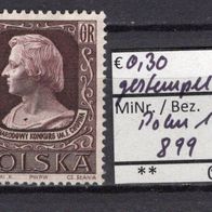 Polen 1955 5. Internationaler Chopin-Klavier-Wettbewerb (II) MiNr. 899 gestempelt -1