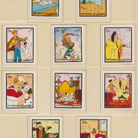 Disney Fujeira 1972 Pongo und Perdita Satz MiNr 1510/1529 postfrisch