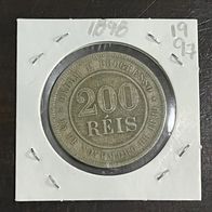 Coin 200 Reis 1898 Brazil KM# 493 -Copper-Nickel - EB319897