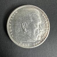 5 Reichsmark 1935 "E" Kursmünze Deutsches Reich Silbermünze