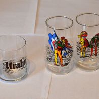 Mehrzweck-Gläser DDR - Vintage 60er 70er Harlekin Ritter Trommel