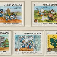 Disney Rumänien 1985 200. Geburtstag Gebrüder Grimm MiNr 4217-4221 postfrisch