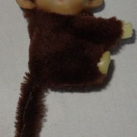 D Monchhichi Klammerfigur Braun m Mütze alt Klammeraffe 8cmx4x5,5 Vintage Sammeln