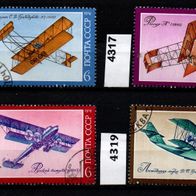 L674 Sowjetunion MiNr. 4316 - 4319 Flugzeugbau o