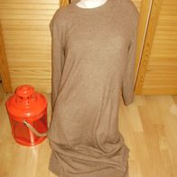 Street one Strick Kleid hellbraun lang 34 = S/M