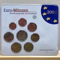 Euro - "Kursmünzensatz 2002 J" Deutschland in Stempelglanz
