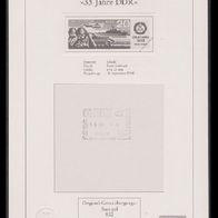 Schwarzdruck Sonderblatt DDR 35 Jahre DDR