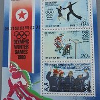 Korea KB 1941/3 EST - Olympische Winterspiele Eiskunstlauf Eishockey Lake Placid 1979
