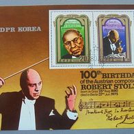 Korea KB 2077/8 EST - 100. Geb. Robert Stolz Komponist Musik 1980