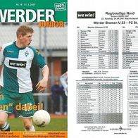 PRG SV Werder Bremen U23 - FC Sankt Pauli Hamburg 24.4.2007 St. Amateure Fußball